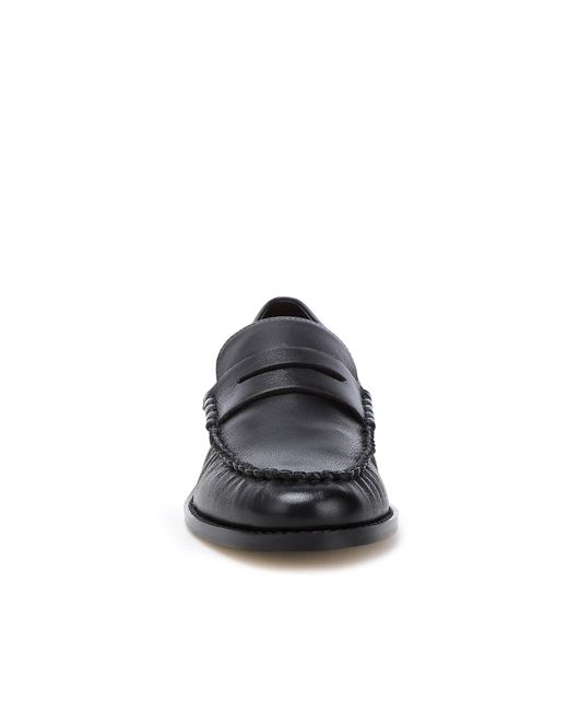 Rag & Co Black Plavia Genuine Leather Loafers