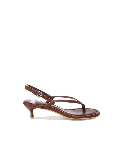 Rag & Co White Brisbou Thong Strap Heels