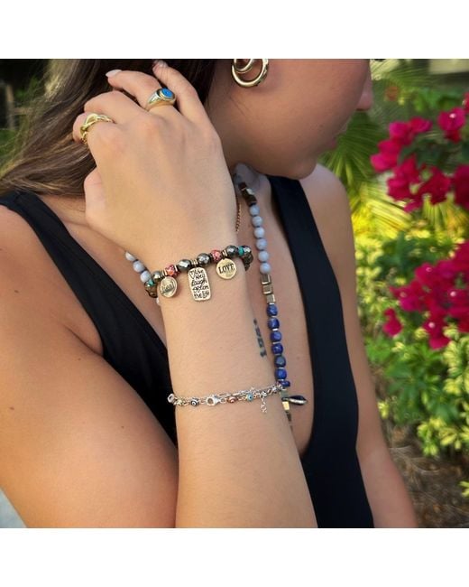 Ebru Jewelry Metallic Love Your Life Bracelet