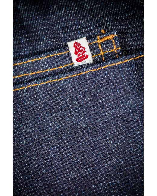 &SONS Trading Co Blue The New Frontier 14Oz Selvedge Anti-Bac Raw Denim Jeans for men