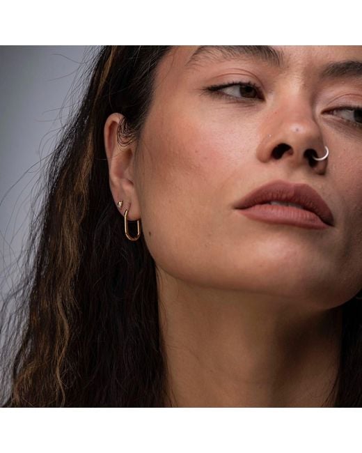 Divine Aria Metallic The Erin Mini Oval Tarnish Free Hoops