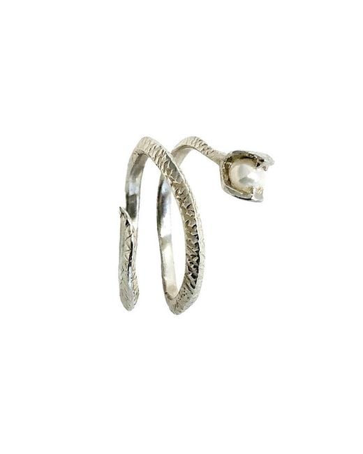 Aki Roc Jewelry Metallic Snake Ring -Sterling