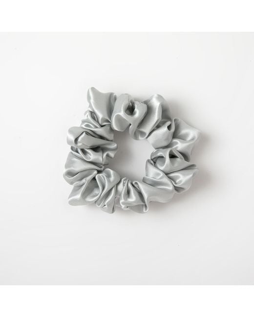 Soft Strokes Silk Metallic Pure Mulberry Silk French Scrunchie Set Of Five