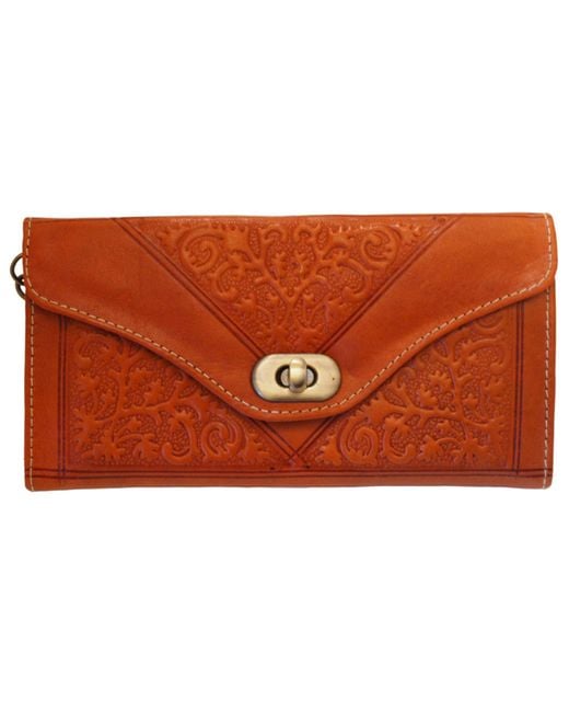 Berber Leather Brown Leather Tri-Fold Purse Light