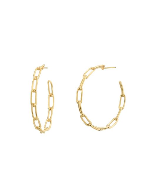 Gold & Honey Metallic Thin Link Hoops