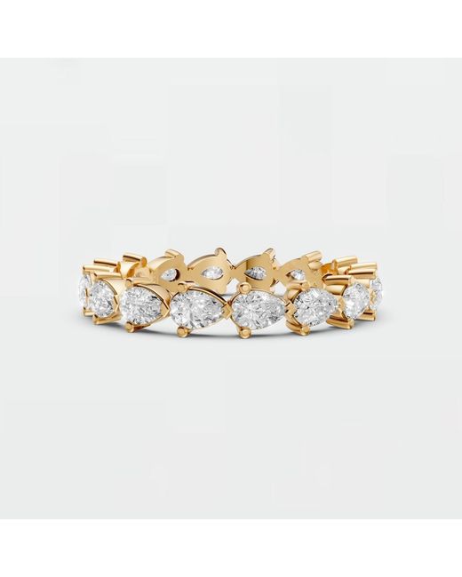 Aya Fine Jewelry Metallic Pear Lab Diamond Eternity Band Ring