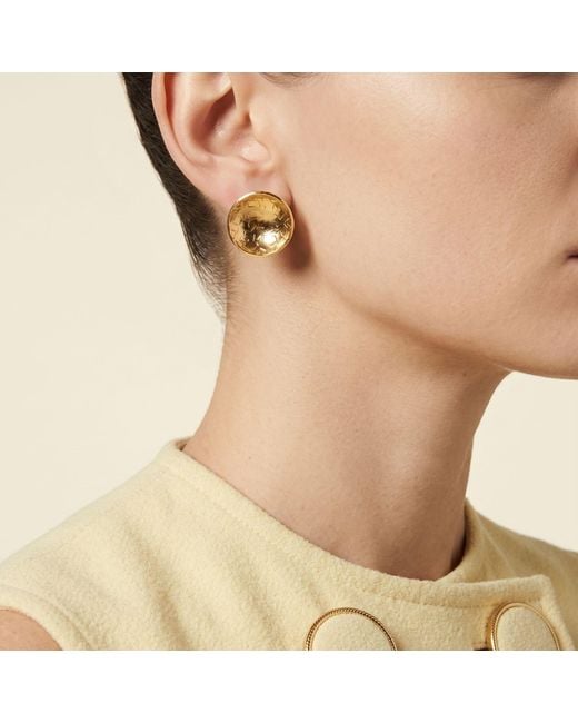 Jaredjamin Metallic Buttercup Textured Stud Post Earrings
