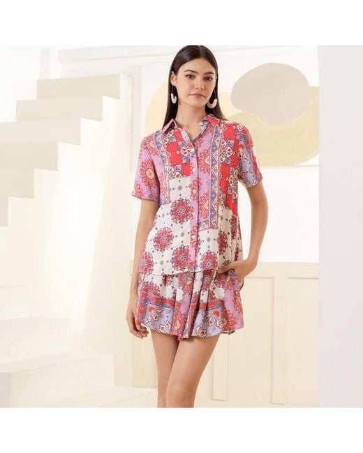 Yumi Kim Red Rosebud Shorts