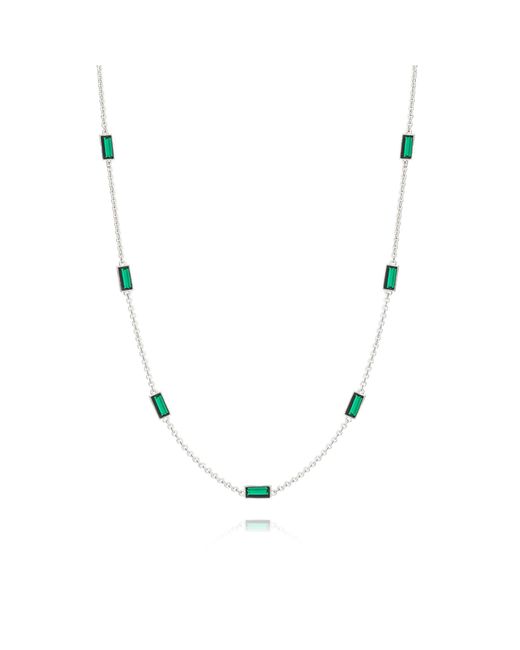 33mm Metallic Madison Emerald Necklace