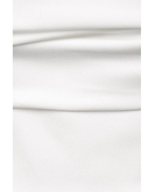 POST MERIDIEM White Milk Maxi Dress With Gathered Bodice
