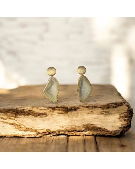 Magpie Rose Metallic Circle Earrings