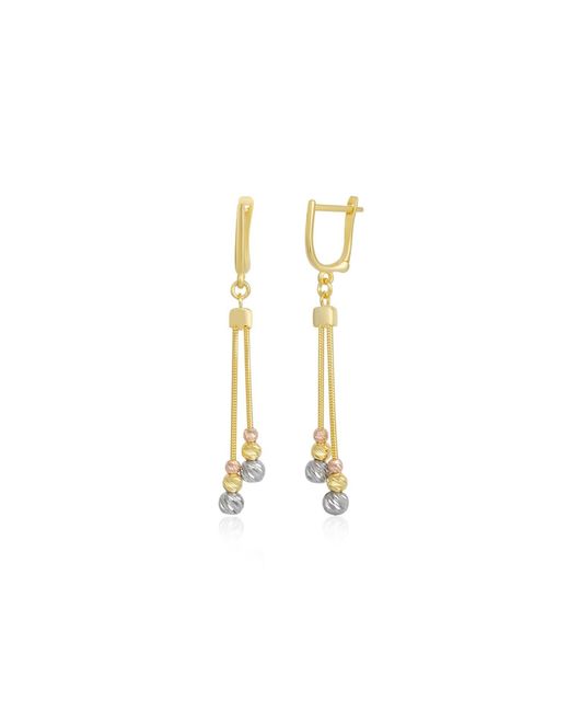 Spero London Metallic Dorissa Sterling Drop Earring Multicolour Beads