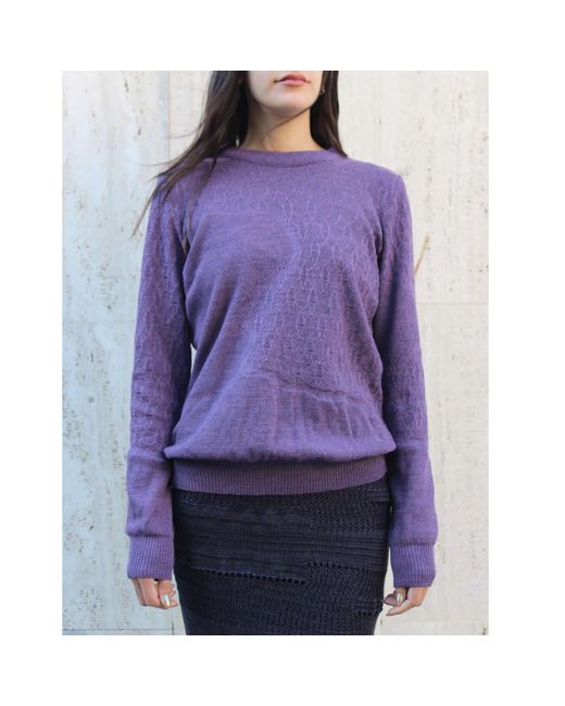 Maria Aristidou Purple Ravine Round Neckline Sweater
