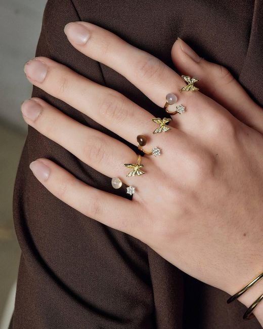 Freqnc Atelier Metallic Butterfly Ring