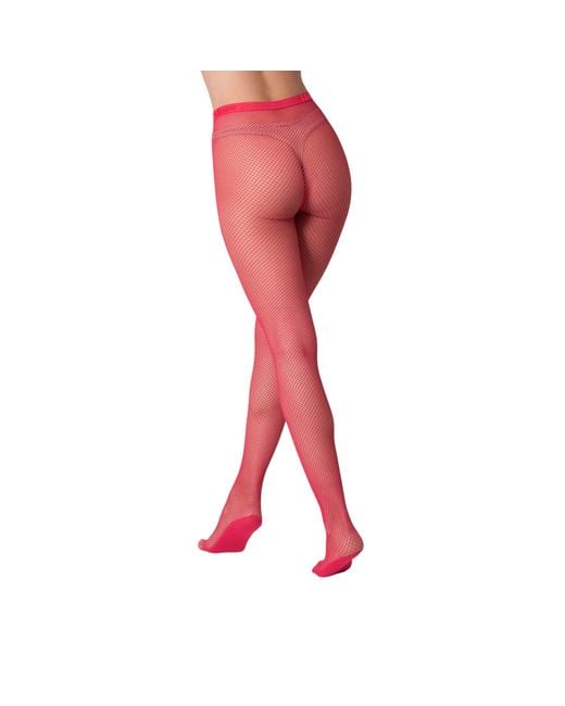 Hedoine Red The Drama — Fishnet Tights