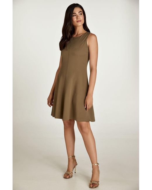 Conquista Brown Colour Cloche Dress