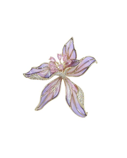 Ninemoo Multicolor Iris Bloom Elegance Brooch