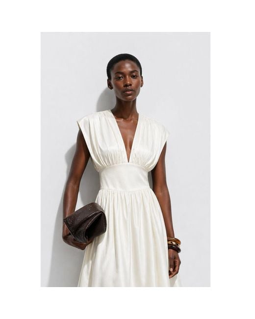 the row cream dress THE ROW Doa Ribbed Cashmere Dress in Cream Size Small S