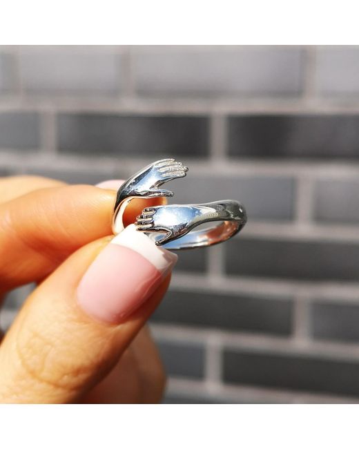 Lily Charmed Metallic Sterling Hug Ring