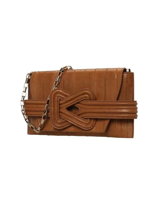 Gráinne Maher Brown Anu Mini Eel Clutch Sandstorm