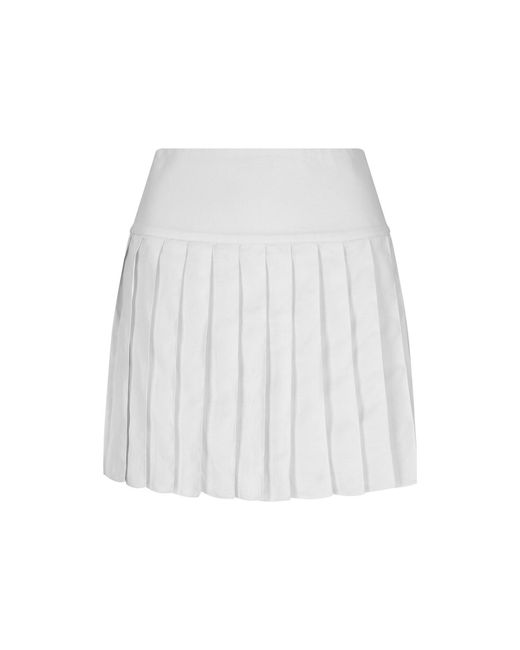 Baltér White Egremni Lait Pleated Skirt