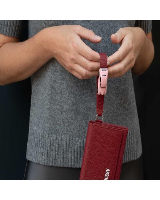 Absurde Red Parking Burgundy Leather Bifold Wallet