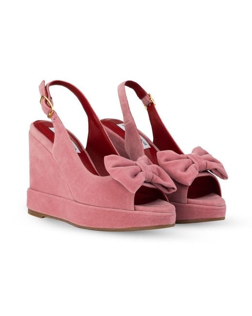 Rosamund Muir London Red Rignana Dusky Velvet Wedges