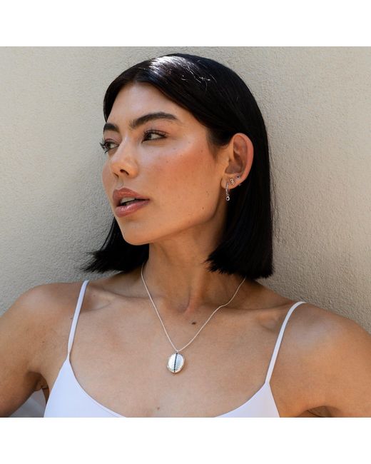 Dower & Hall Blue Sapphire Dewdrop Charm Hoops