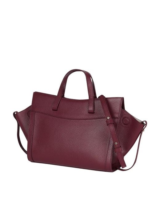 Saonara Brand Purple Mini Shopping Berry Leather