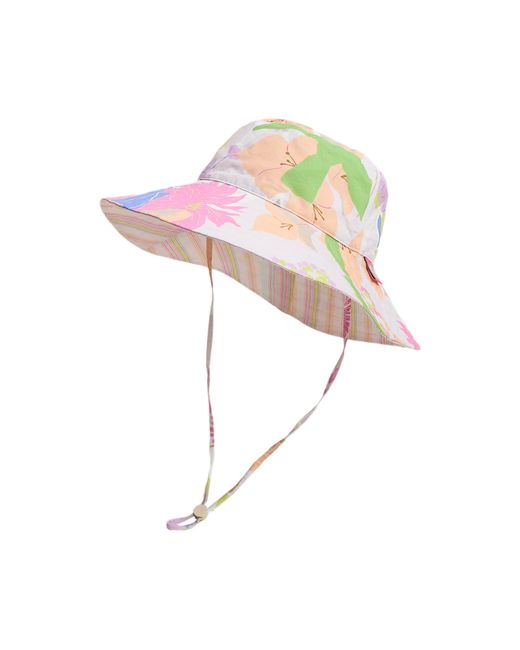 Lost Pattern Pink Frida X Lost Pattern Frida's Garden Cotton Reversible Sun Hat
