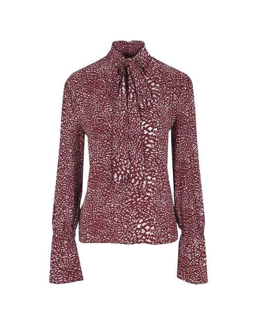 NUMBAT Red Genevieve Silk Blouse