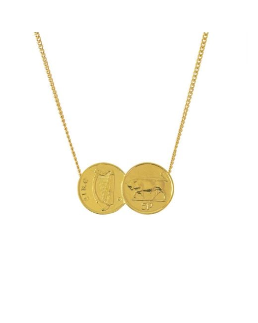 Katie Mullally Metallic Double Irish 5P Coin Necklace