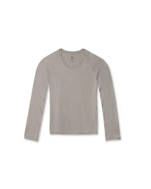 On/Off Essentials Gray Bamboo Long Sleeve Tee