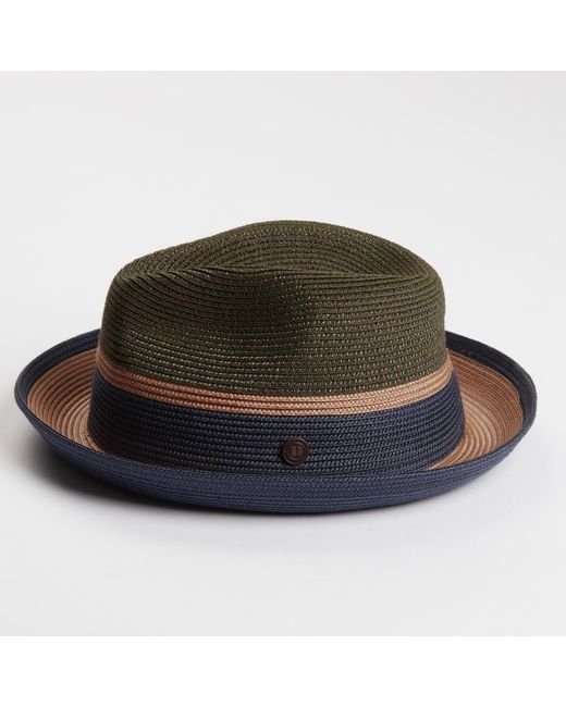 Dasmarca Hats Green Dasmarca Verona Summer Two Tone Straw Fedora Moss Hat For And for men