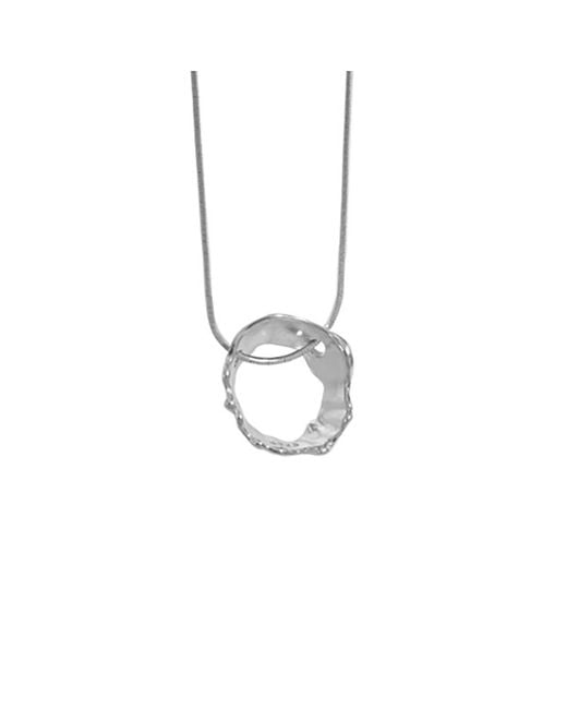 Janus Edinburgh Metallic Sterling Findhorn Textured Whirlpool Necklace Pendant