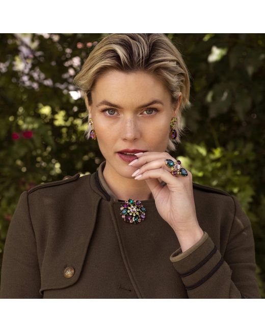 Otazu Green Summer Love Flower Earrings