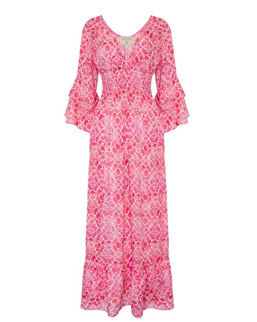Sophia Alexia Pink Mosaic Sorrento Maxi Dress