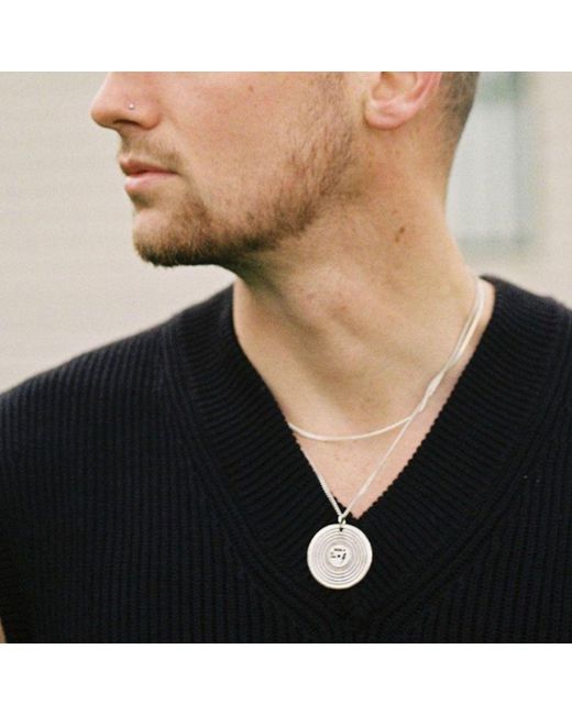Edge Only Metallic Vinyl Pendant 60Cm Sterling for men