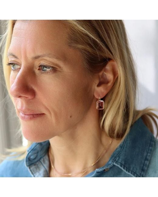 Hye Jane Jewelry Pink Small Gemma Quartz Earrings