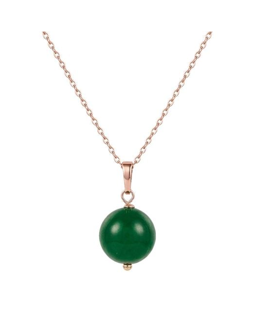 seree Metallic Greene Green Jade Pendant Necklace