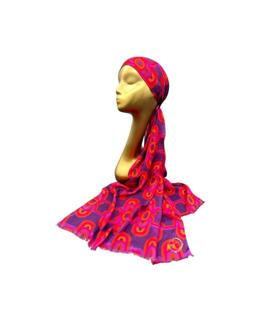 Julia Clancey Red Olympia Aubergine Modal Reversible Scarf