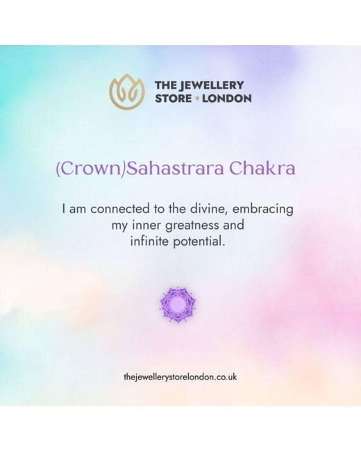 The Jewellery Store London Metallic Crown Chakra/Sahastrara Charm Necklace