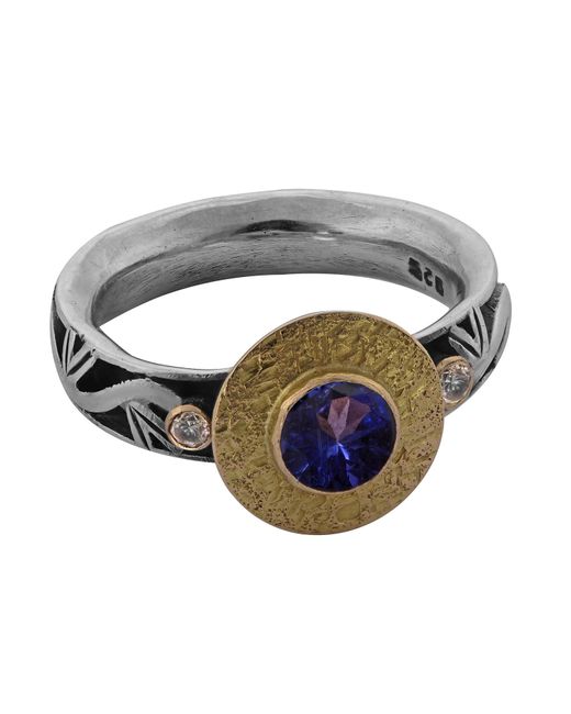 Emma Chapman Jewels Blue Token Tanzanite Diamond Ring