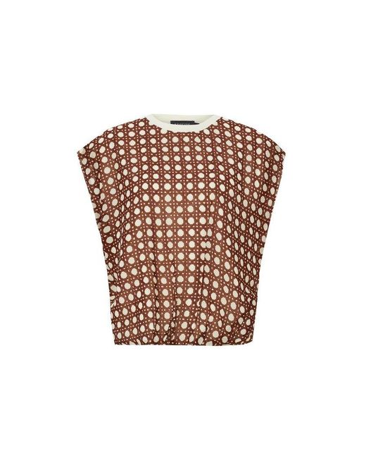 Exquise White Basket Weave Patterned Blouse –