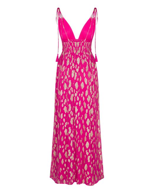 Meghan Fabulous Pink Daydream Halter Dress
