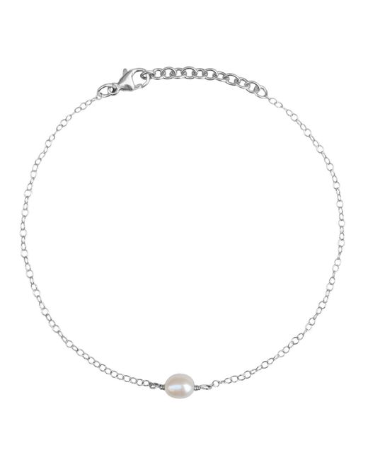 Kiri & Belle White Mini Cara Single Pearl Sterling Bracelet