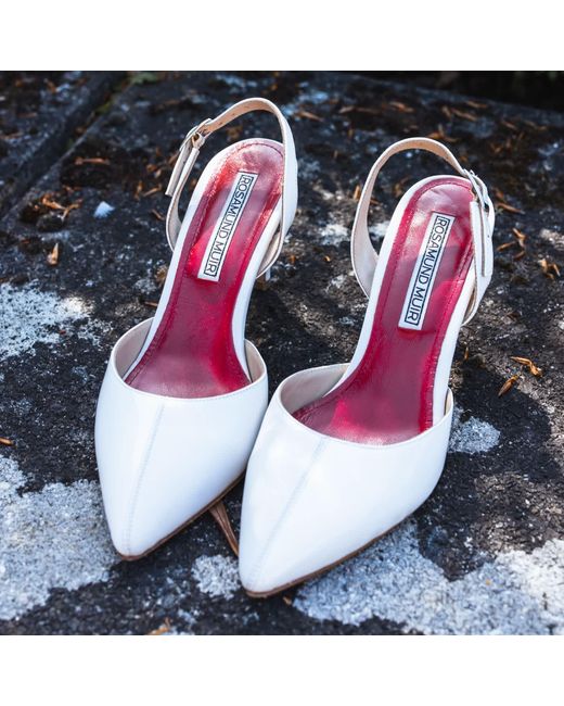 Rosamund Muir London Pink Augusta Duo-Texture Slingback Heels