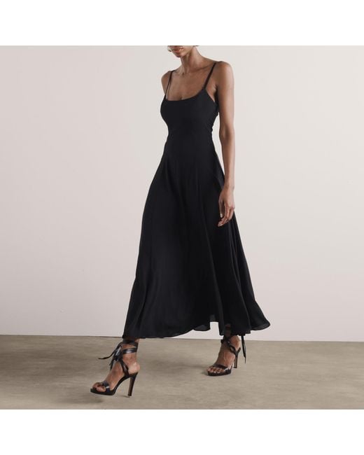 Sanctumum Black Nora Strap Maxi Dress With Open Back
