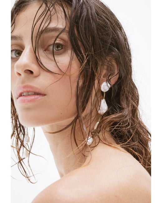 Lavani Jewels White Pluie Pearl Earrings