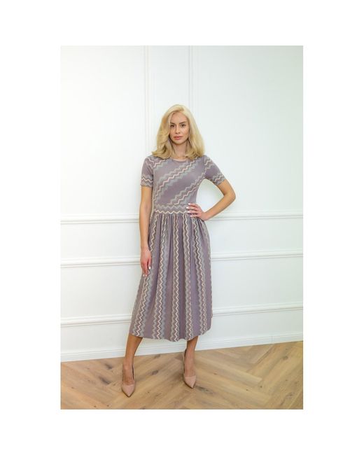 Amoresea Gray Dreamy Multi Colour Jersey Midi Dress With Pockets